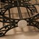 Travertine table with wrought iron, Italy circa 1980.