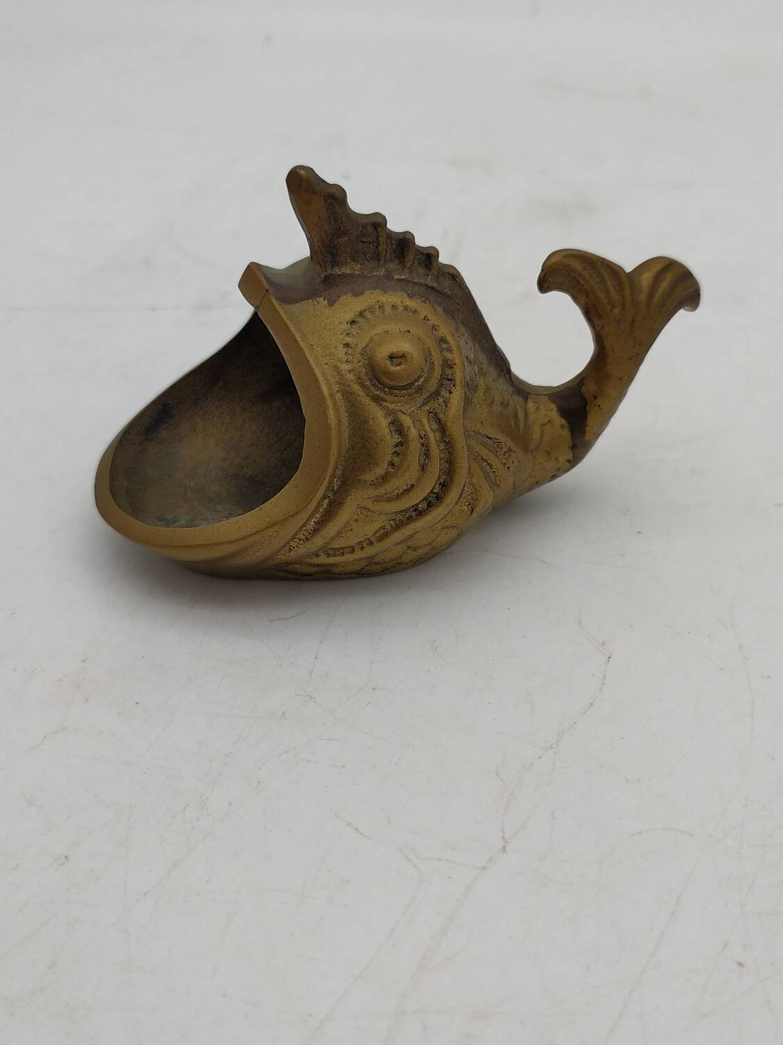 Walter Boss brass fish ashtray