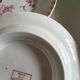 Set of 4 plates raised Sarreguemines land railway 19th décor Vega