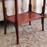 Curved solid wood side table - early 20th century