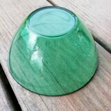 Set of green glass cups