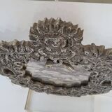 Antique mirror on plexiglass base
