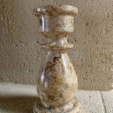 Beige marble candle holder