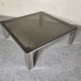 Coffee table 70s smoked glass