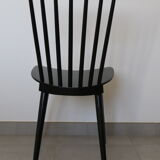 4 black Baumann V5 chairs