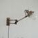 Industrial Adjustable Metal and Glass French Wall Light
