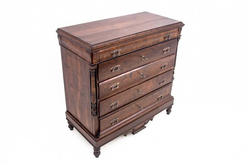 Antique oak chest of drawers, Northern Europe, circa 1890. After renovation.