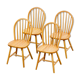 Série de 4 chaises scandinaves à dossier ajouré 1970