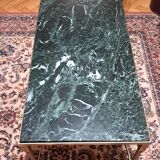 Coffee table in brass and veined green marble from the 1960s.