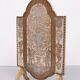 Embossed leather fire place screen 1950s italy