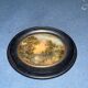 Miniature sur bois, paysage, romantique