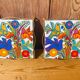 Duo of underwear acapulco villeroy and boch in brass and earthenware 1970s.