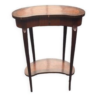 Wooden side kidney table