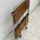 Folding table Bremshey Dinett in chrome and vintage wood