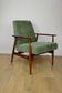 Armchair 'Lis', 1970s olive green design by Henryk Lis - 2 pieces available