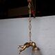 Hanging chandelier / bronze angel dore ep 1940/50