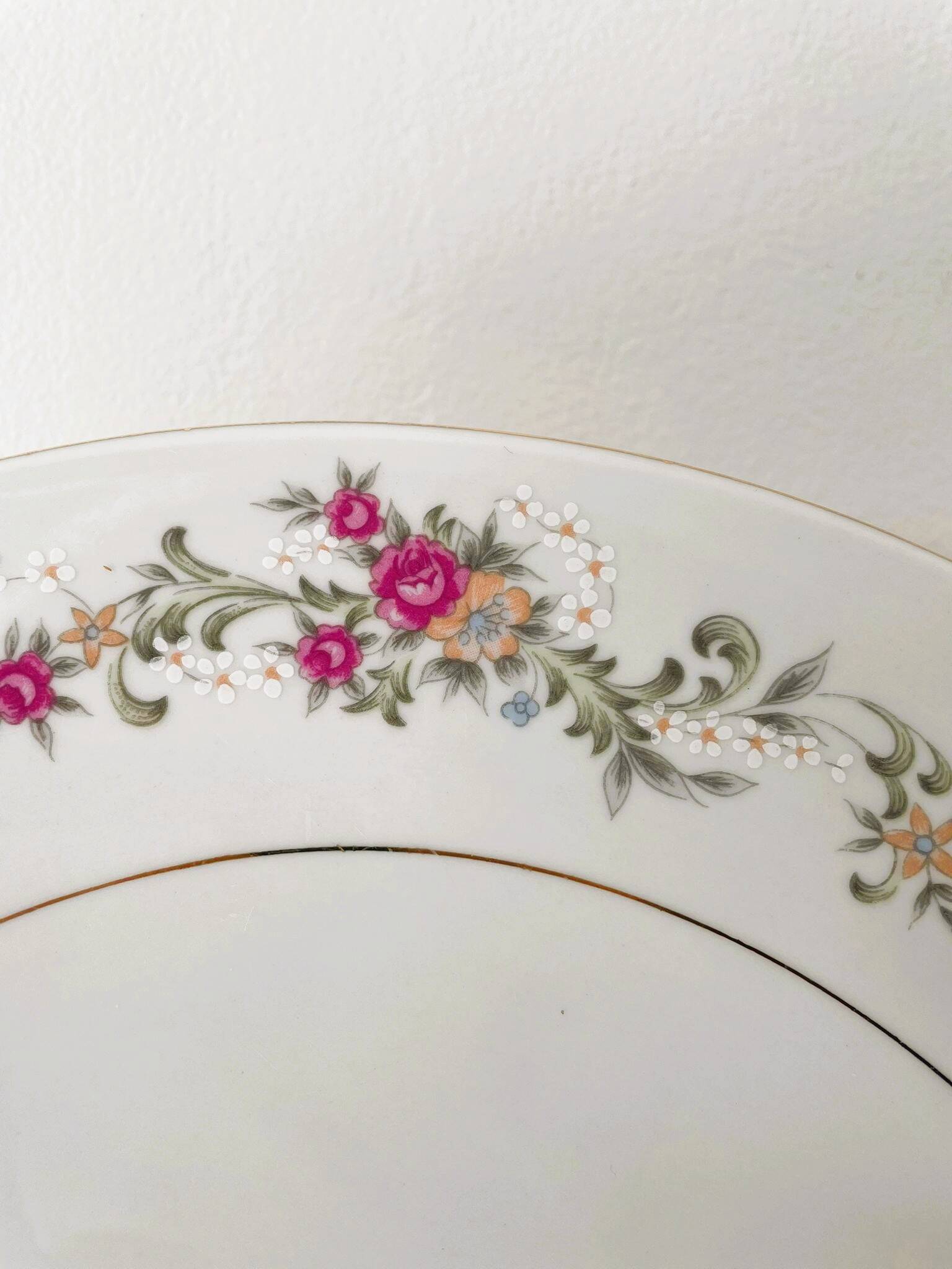 Floral porcelain dish