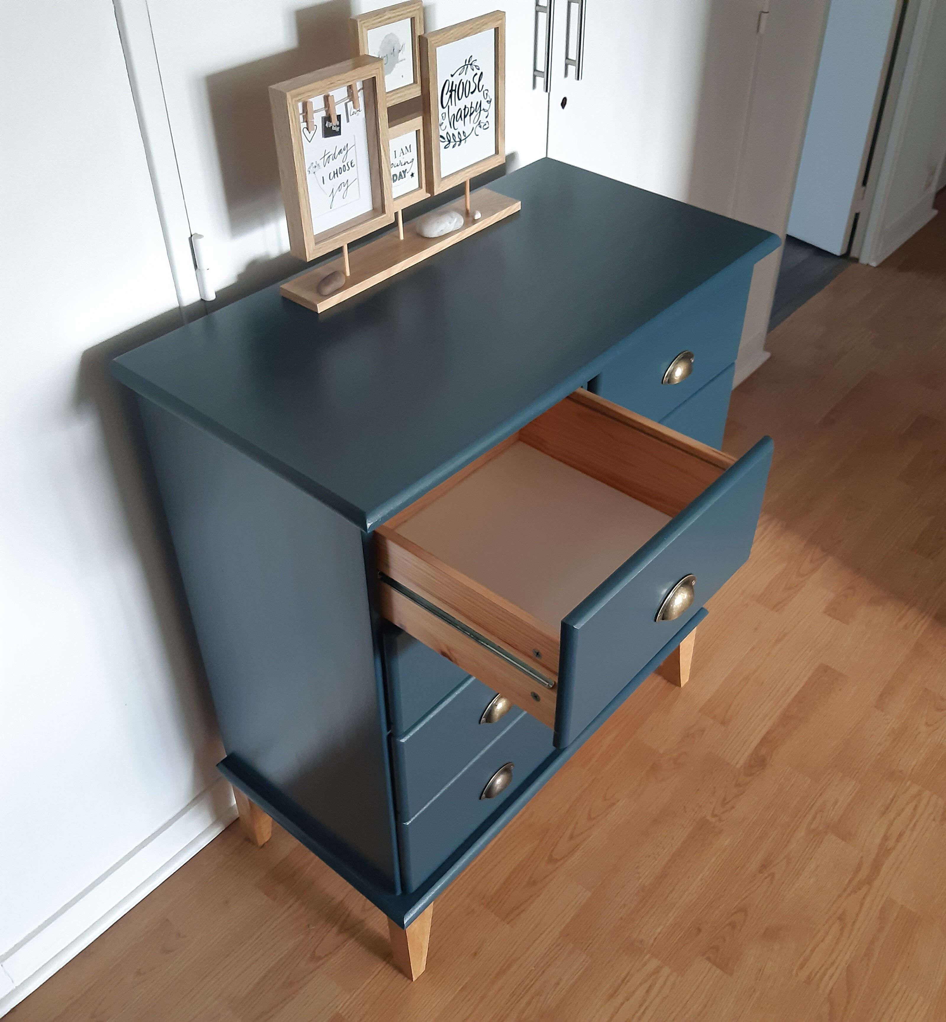 Commode scandinave bleu ganne