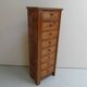 Antique pine filing cabinet with drawers