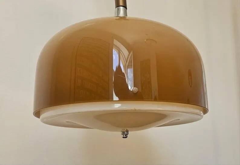 Rare Midcentury Pendant Meblo, designed by Harvey Guzzini, Italy, 1970s