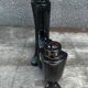 Vallauris Black Ceramic Candle Holder from the 50s