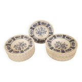 4 Melody Myott Ironstone soup plates 1982