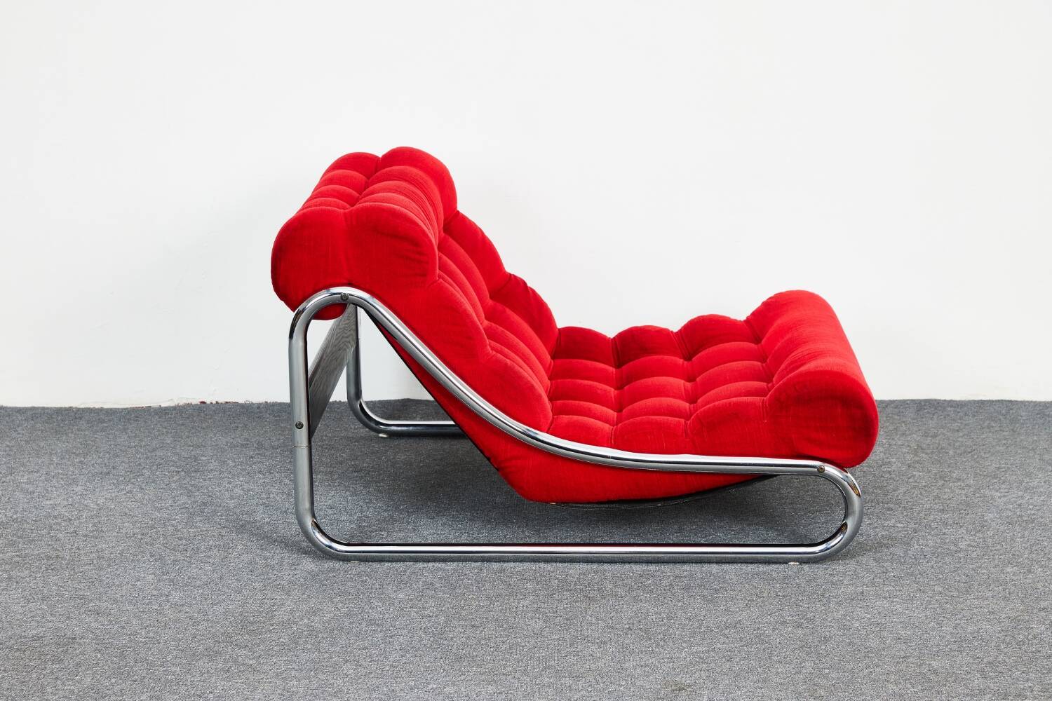 Fauteuil lounge vintage rouge Impala par Gillis Lundgren pour IKEA, Suède, 1970