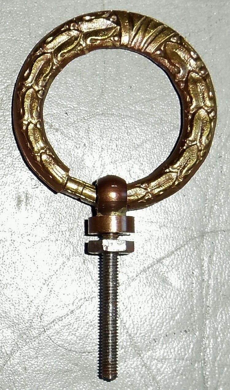 Set of 3 pulling furniture rings in brass 30s