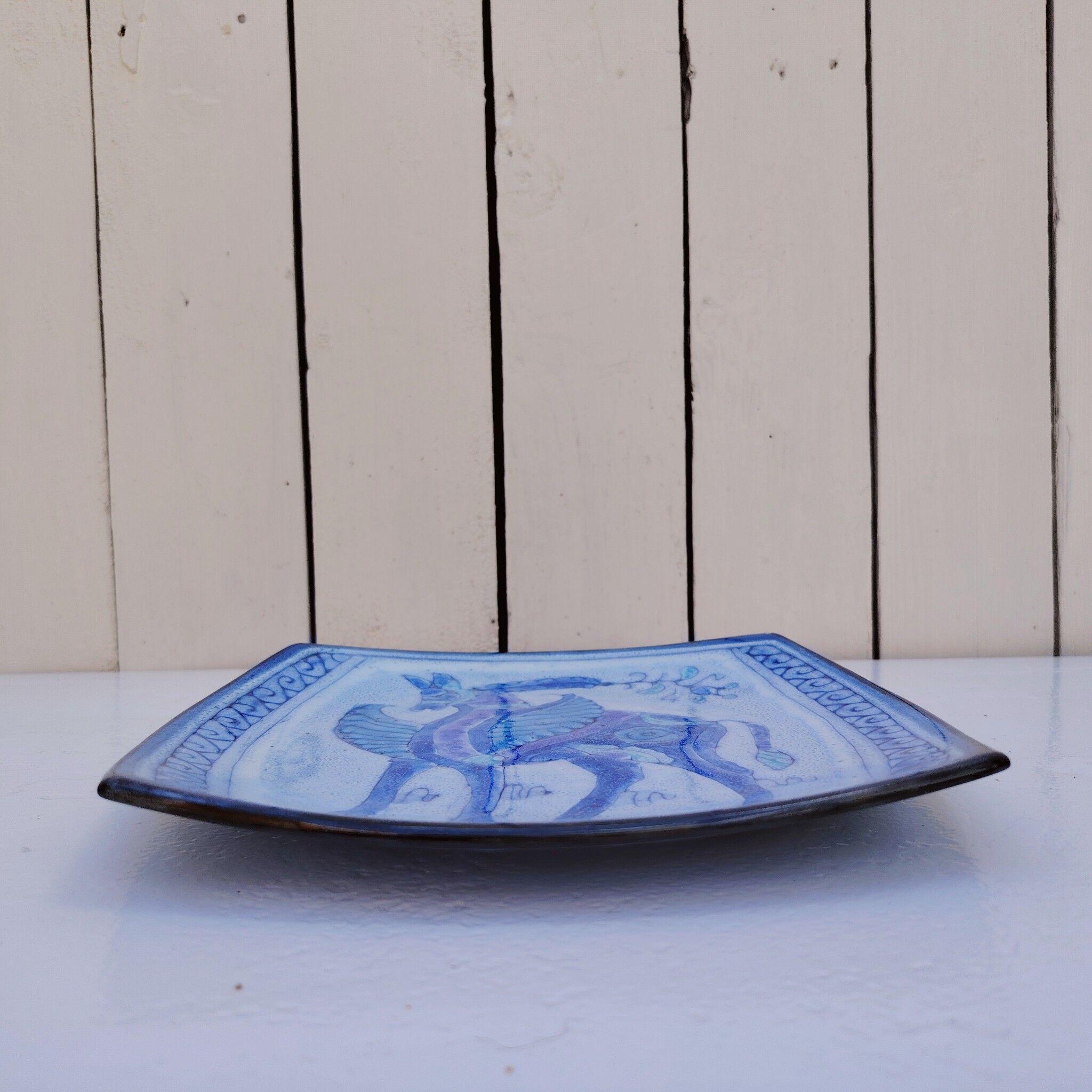 Ceramic plate, Danuta le Henaff, vintage