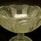 Basket sugar bowl, pressed glass, Ząbkowice, Poland, 1970s