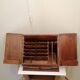 Ecritoire porte courrier  en bois massif vintage