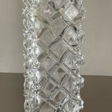 Vintage vase in molded glass and glass paste