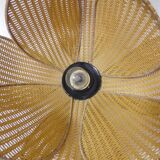 Vintage floral rattan pendant light