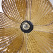 Vintage floral rattan pendant light