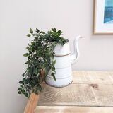 White enamel teapot