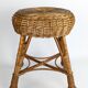 Vintage wicker stool, 1960