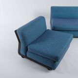 Chauffeuse Amanta tissu bleu - Mario Bellini