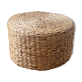 Pouf en jonc de mer tressé