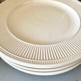 6 plates in unbleached earthenware