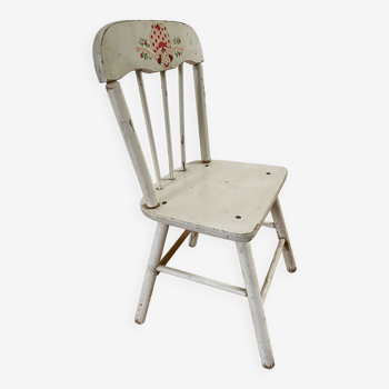 Petite chaise enfant vintage charlotte aux fraises, porte plante