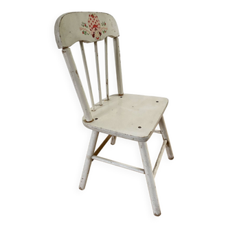 Small vintage children's chair Charlotte with strawberries, plant holder