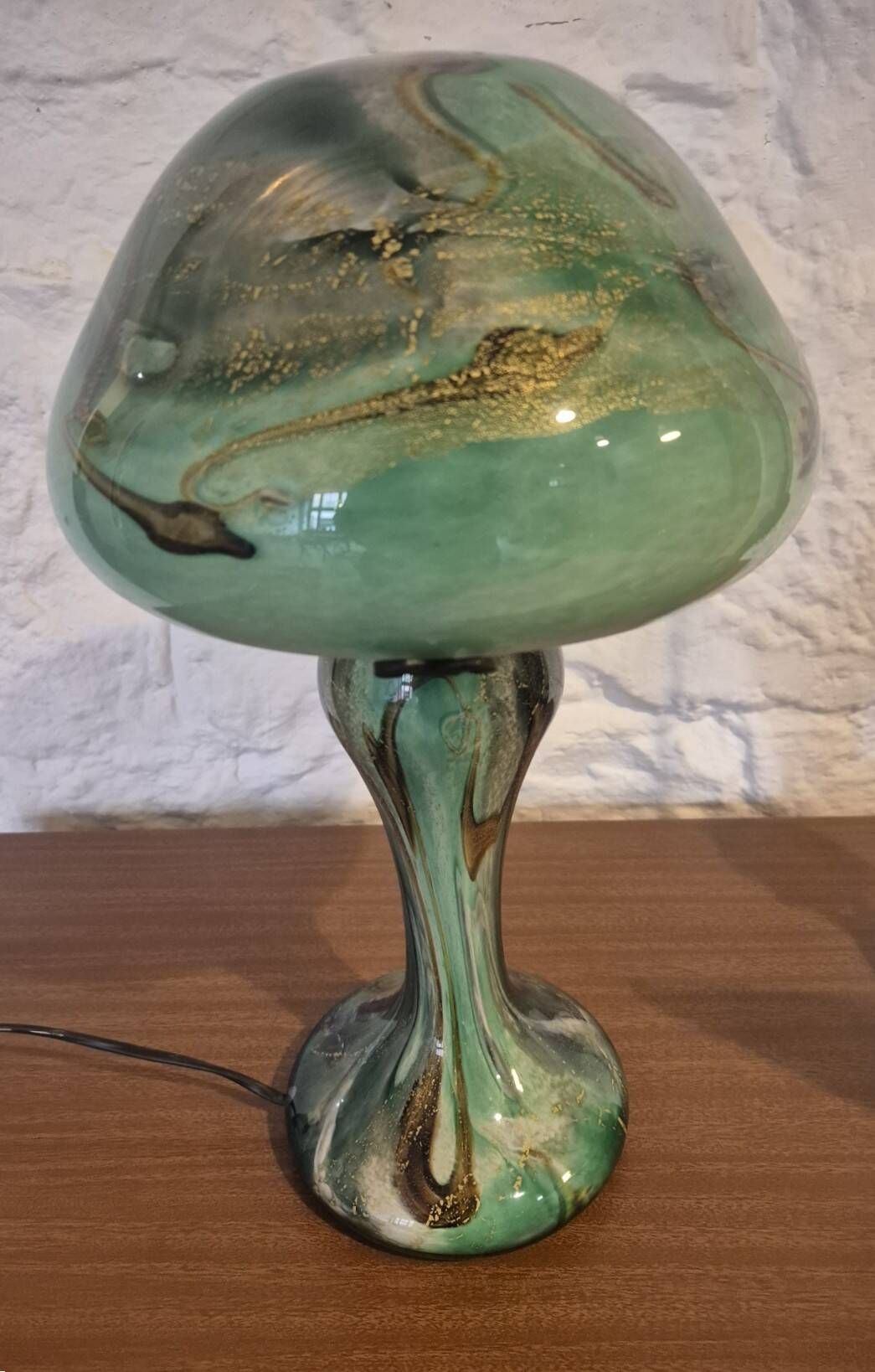 Mushroom lamp in blown glass — Jean-Michel Operto, circa 2000