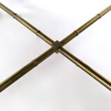 Brass and black opaline glass coffee table, France  1950s