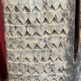 Ancient eroded wooden Tsonga Gate from the late nineteenth century, from the KwaZulu/Natal region