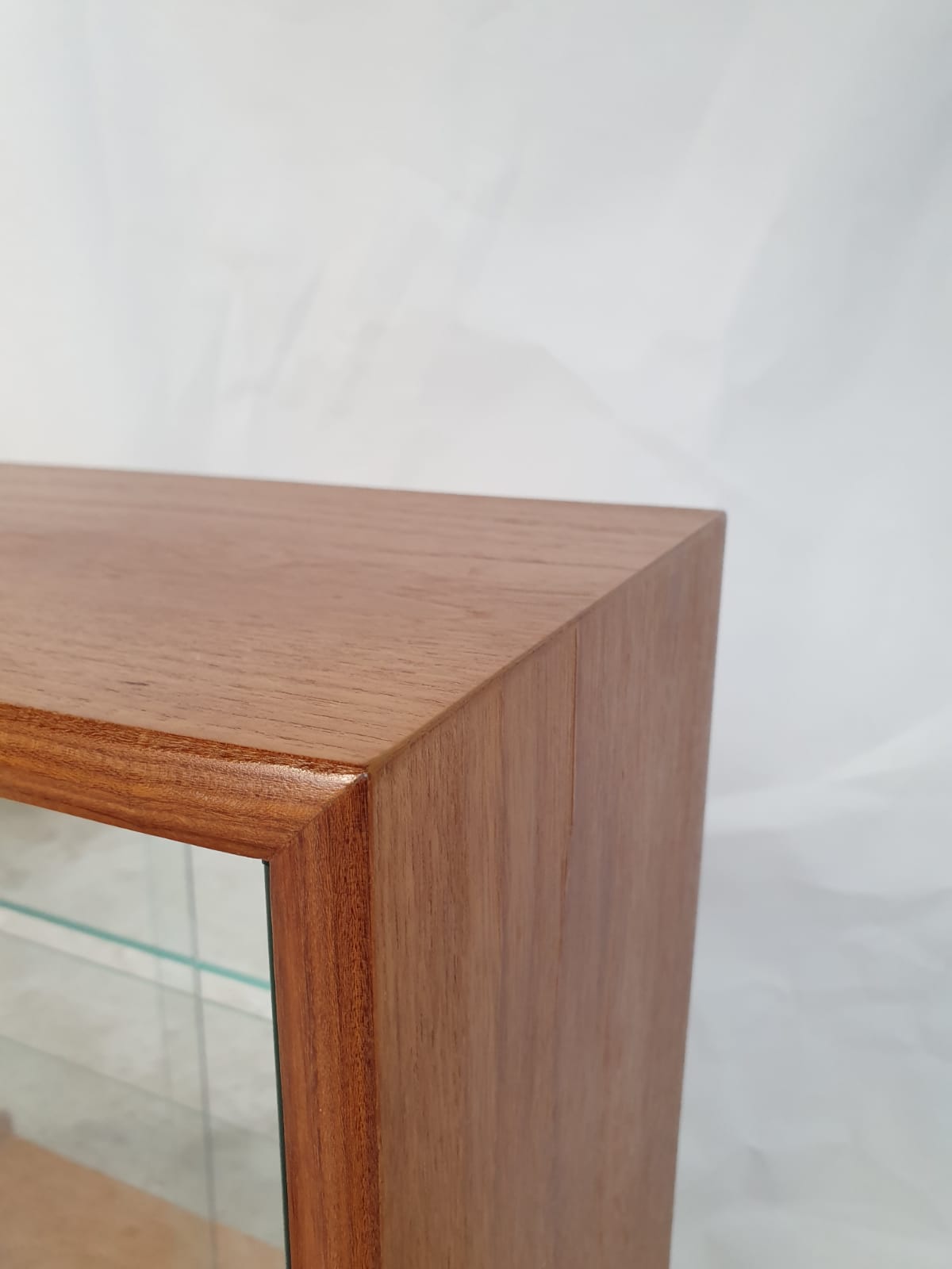 Vtg mid century teak turnidge wall shelving unit room divide Danish design