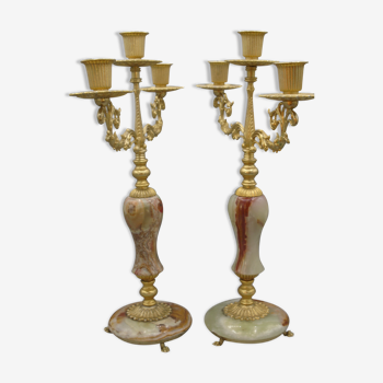 Pair of 1950s candlesticks