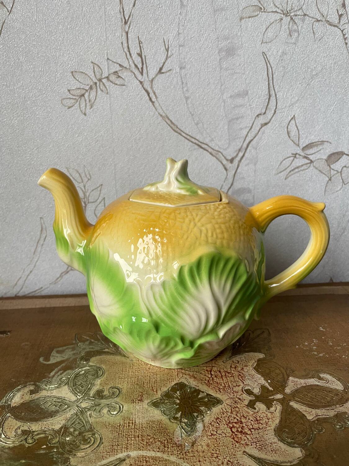 Vintage slip teapot