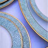 Puiforcat service part in limoges porcelain, galuchat model, by manuel canovas
