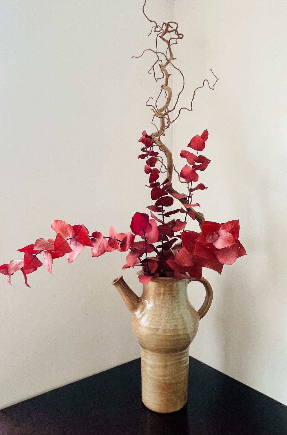 Glazed stoneware jug vase – Dieulefit vintage