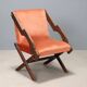 Vintage wooden and fabric armchair, design, Italy, 1960s
